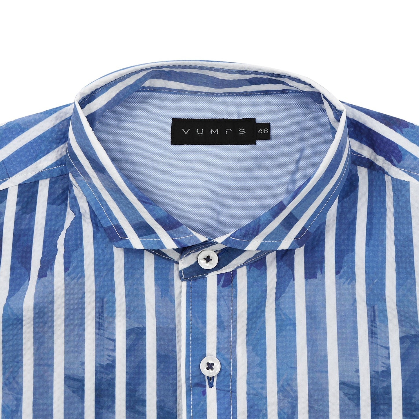 【SALE/20%OFF】SOLOTEX ストライププリント七分袖シャツ