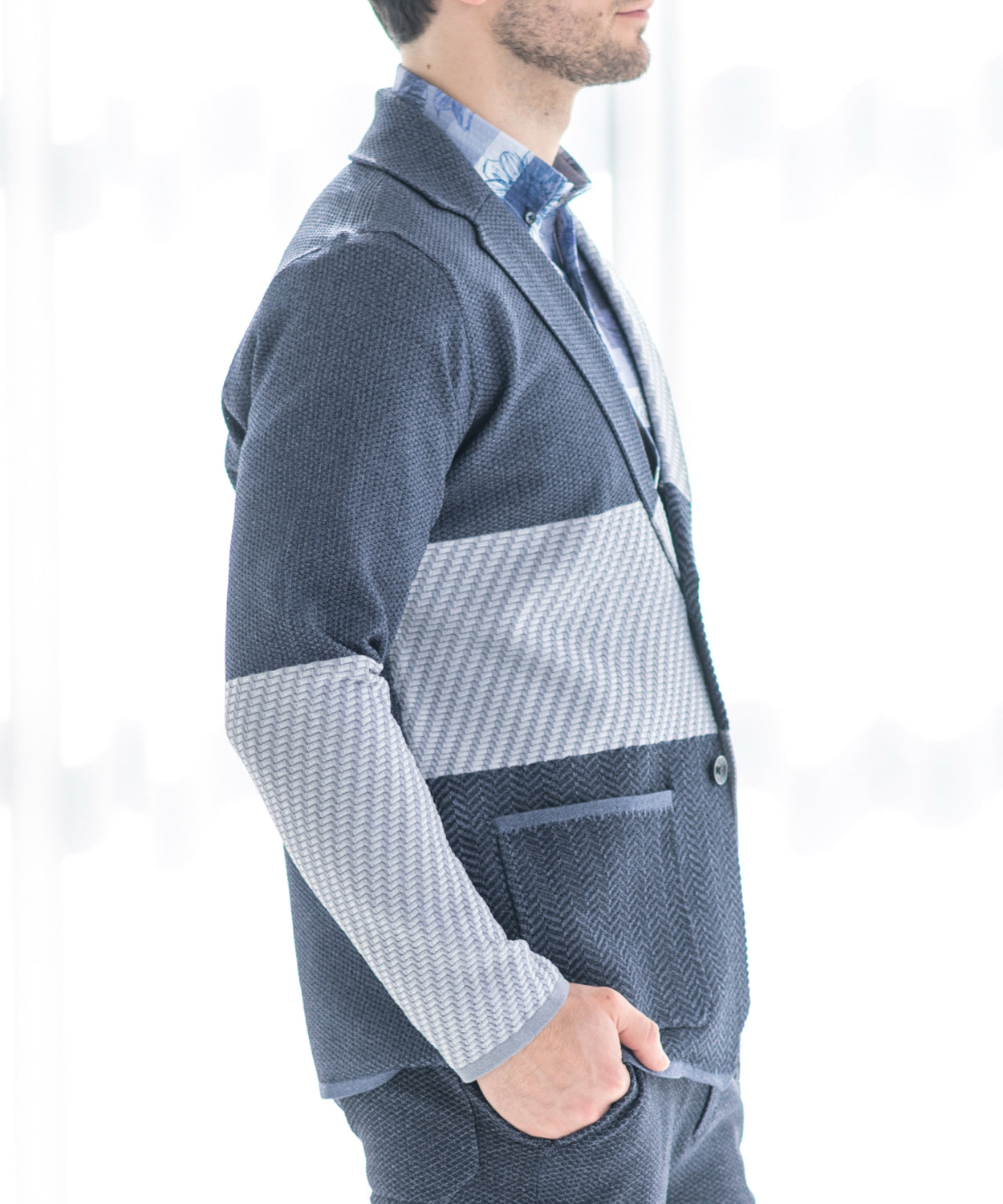 【SALE/30%OFF】VUMPS RED 14Gニット アシンメトリージャケット