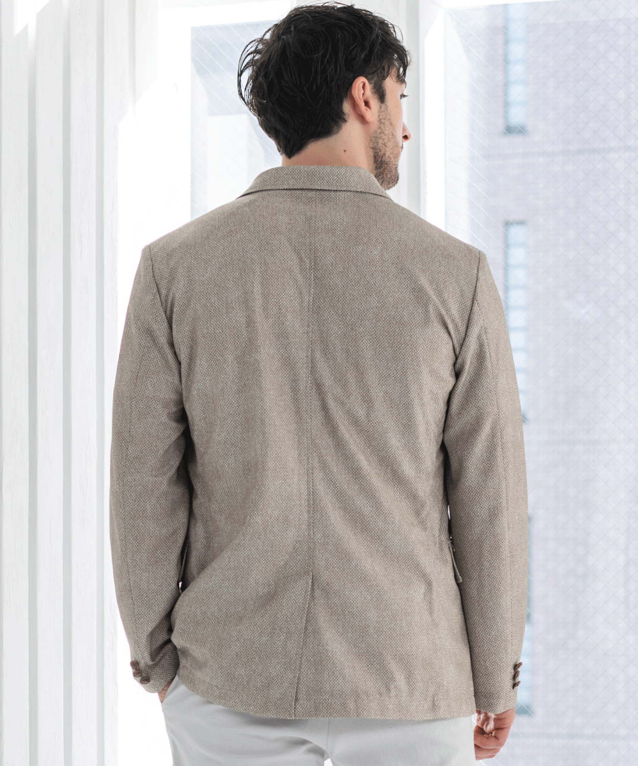 【MORESALE/50%OFF】ハニカムツイル プリントジャケット #VUMPS traveller