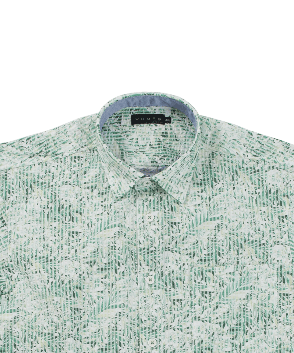 【MORESALE/50%OFF】ニットサッカー リーフプリント長袖シャツ #VUMPS traveller