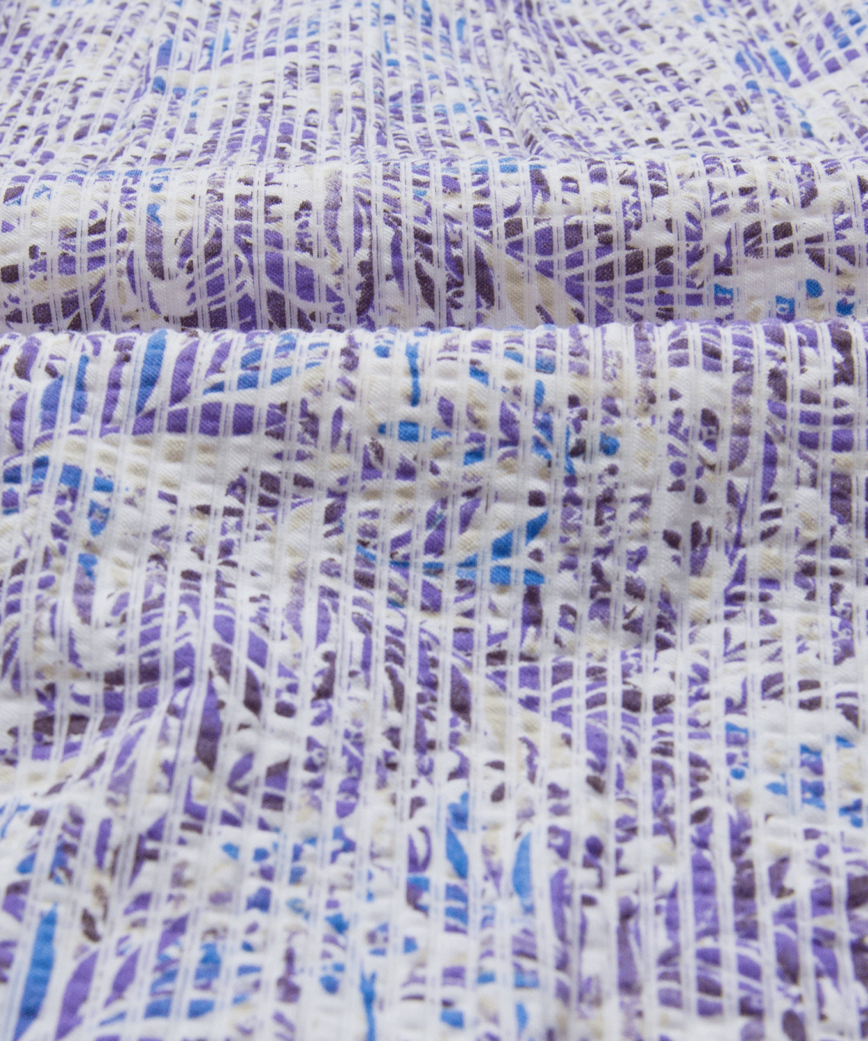 【MORESALE/50%OFF】ニットサッカー リーフプリント長袖シャツ #VUMPS traveller