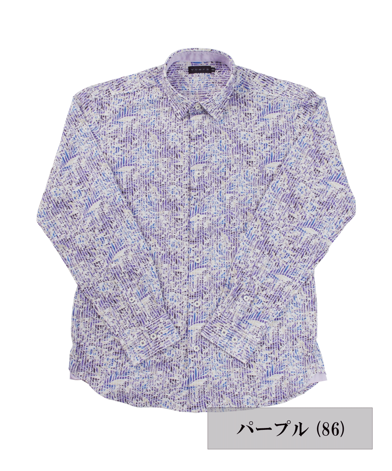 【MORESALE/50%OFF】ニットサッカー リーフプリント長袖シャツ #VUMPS traveller