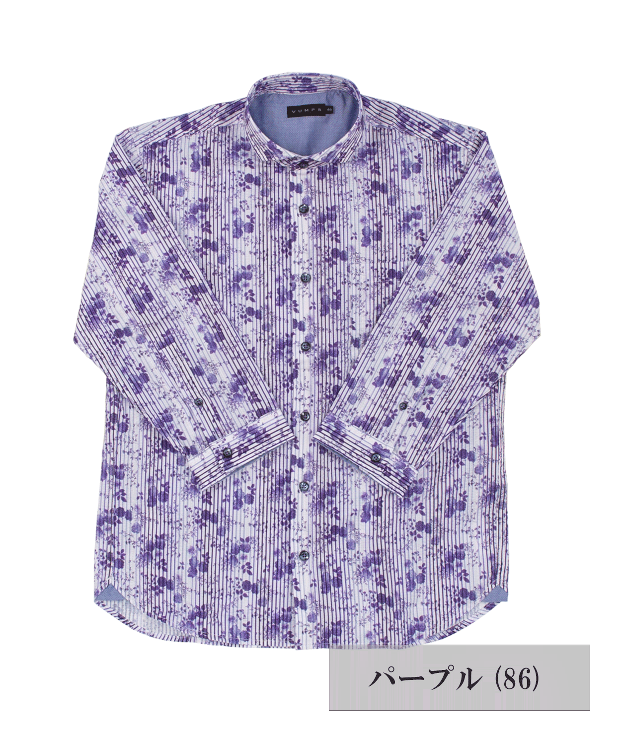 【MORESALE/50%OFF】サッカーフラワープリント 七分袖シャツ