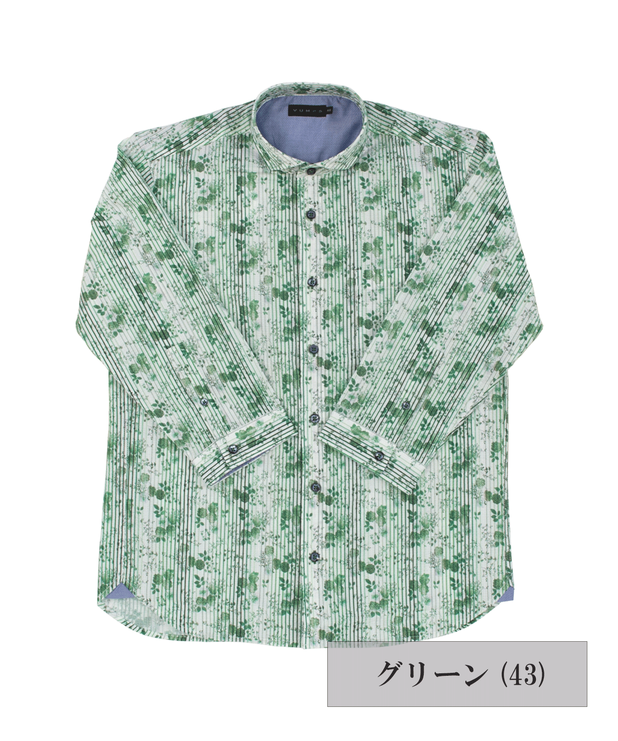 【MORESALE/50%OFF】サッカーフラワープリント 七分袖シャツ