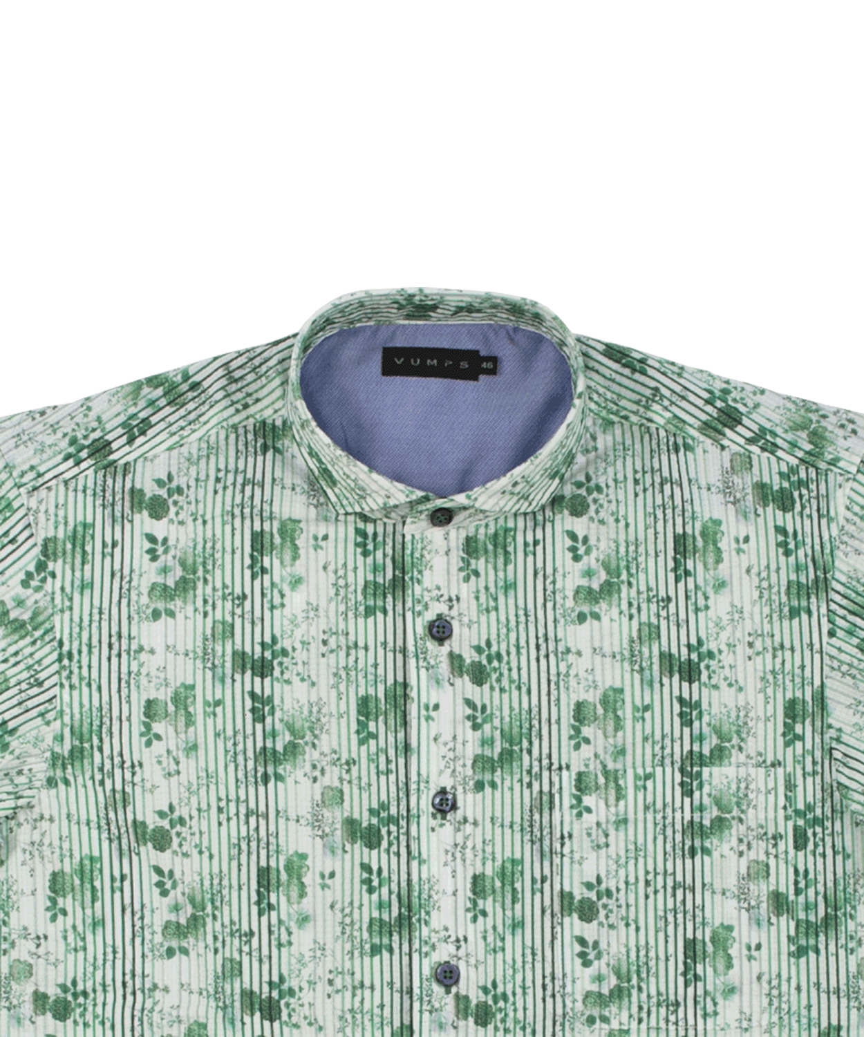 【MORESALE/50%OFF】サッカーフラワープリント 七分袖シャツ