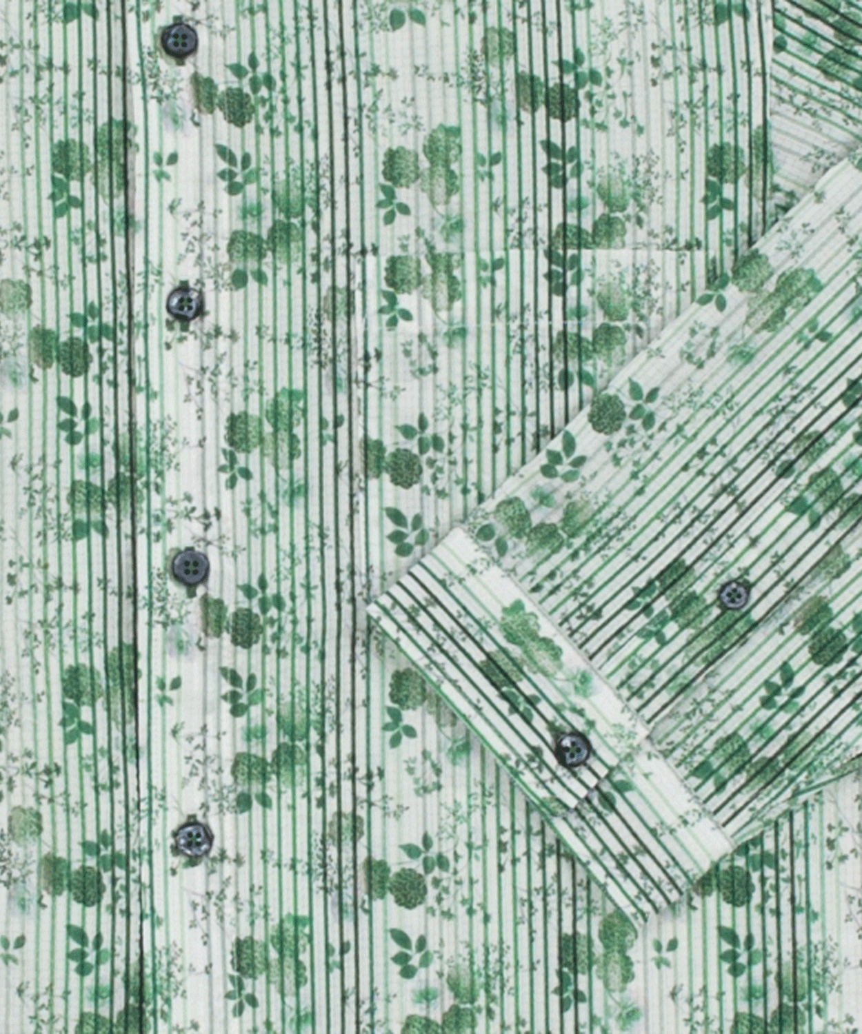 【MORESALE/50%OFF】サッカーフラワープリント 七分袖シャツ