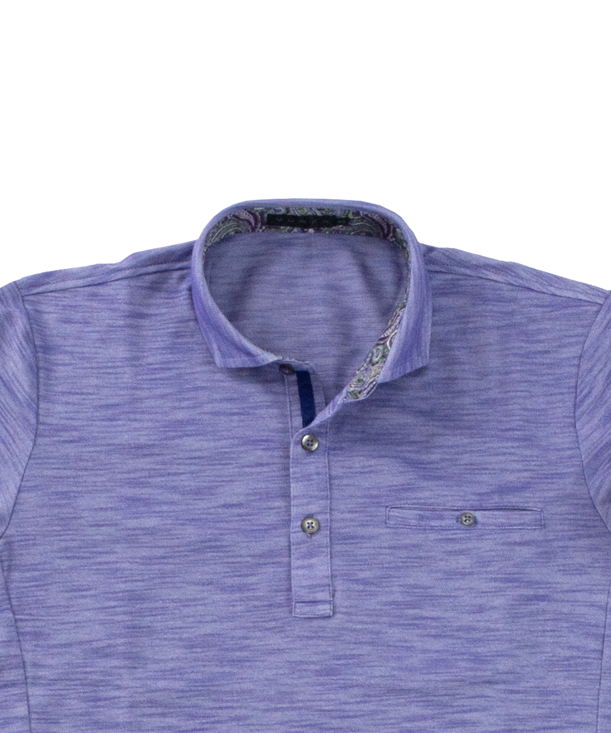 【MORESALE/50%OFF】スラブ鹿の子 七分袖ポロシャツ