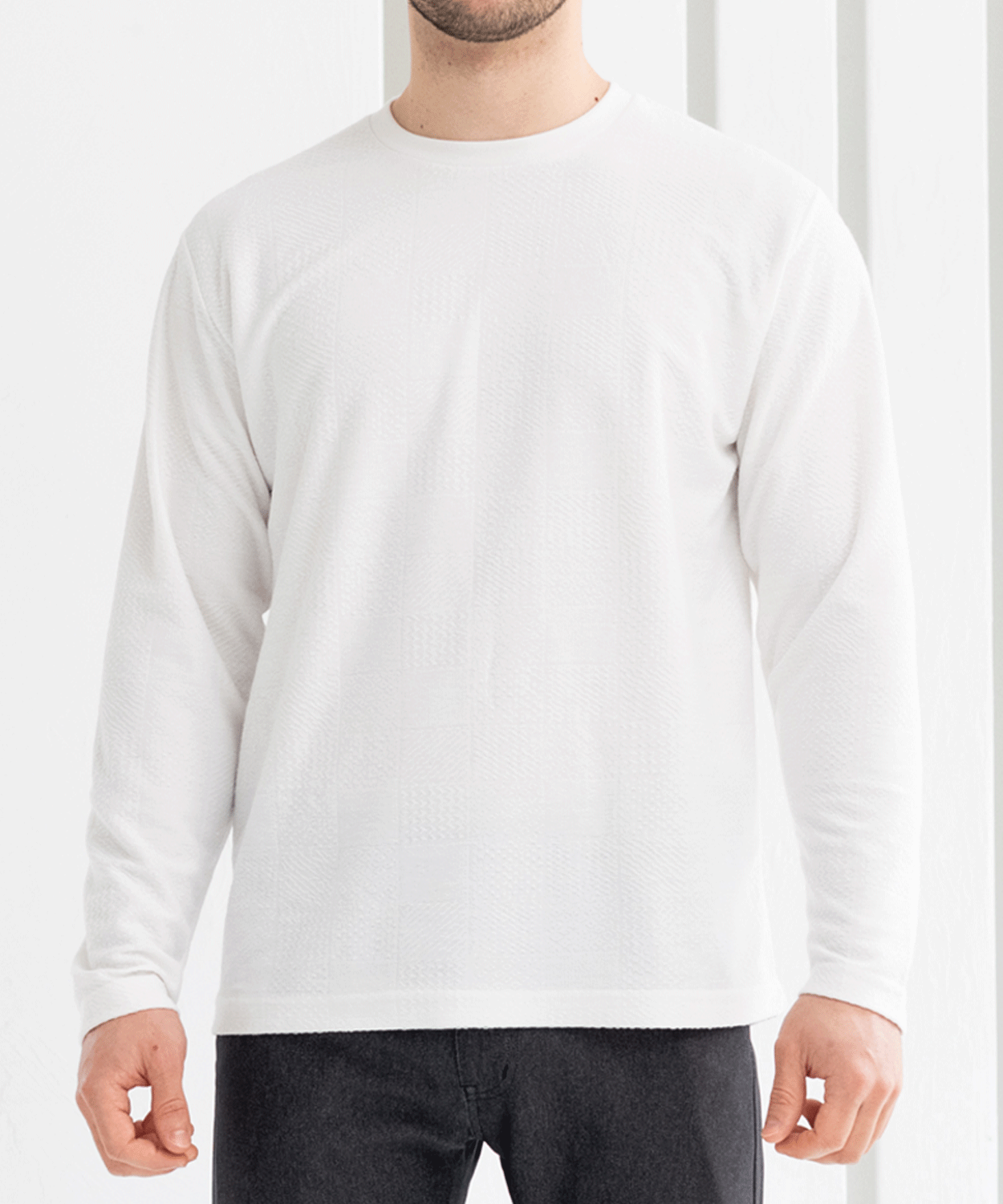 リンクスジャカード ロングスリーブTシャツ