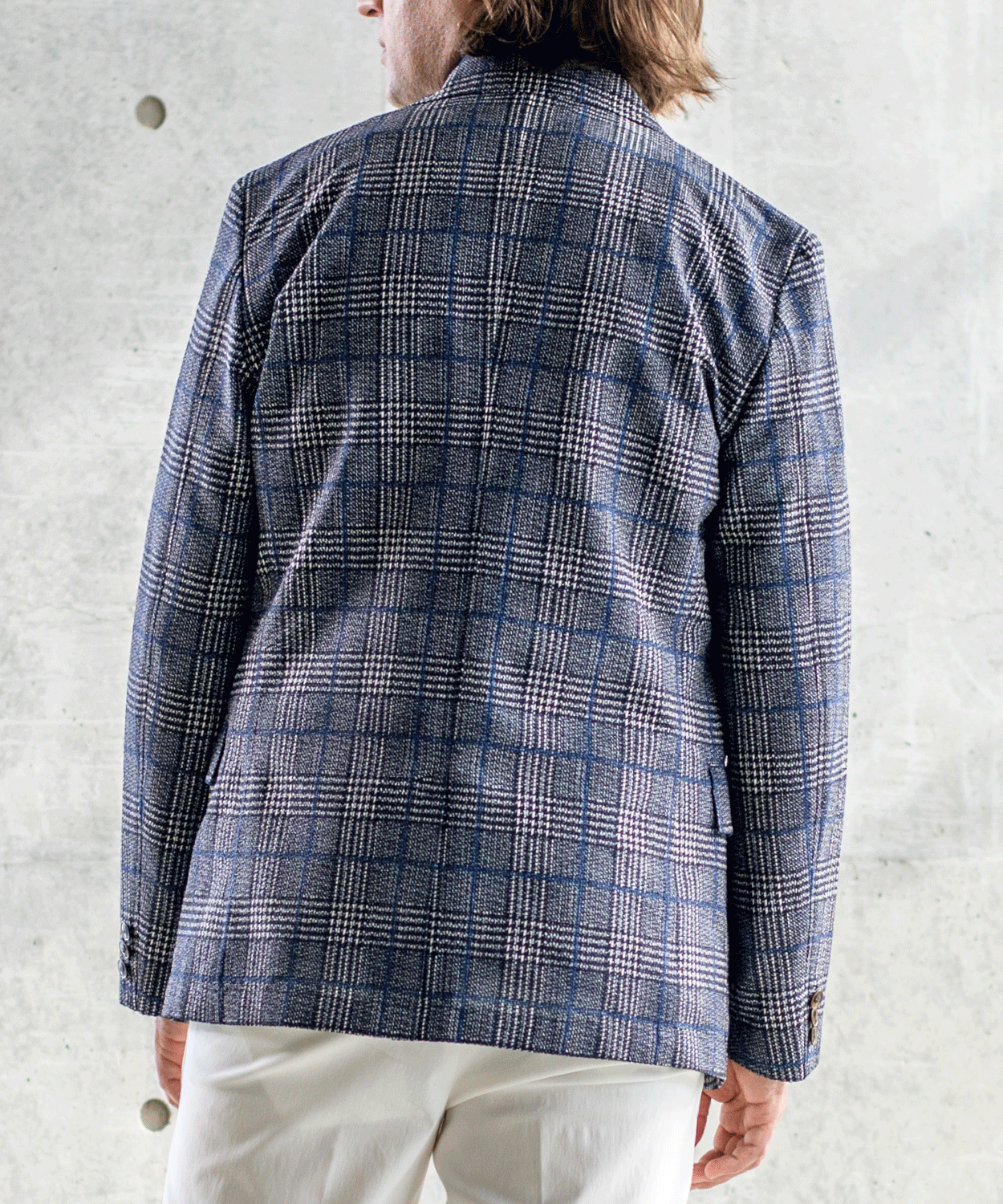 【SALE/30%OFF】ポリエステルサッカー グレンチェックジャケット