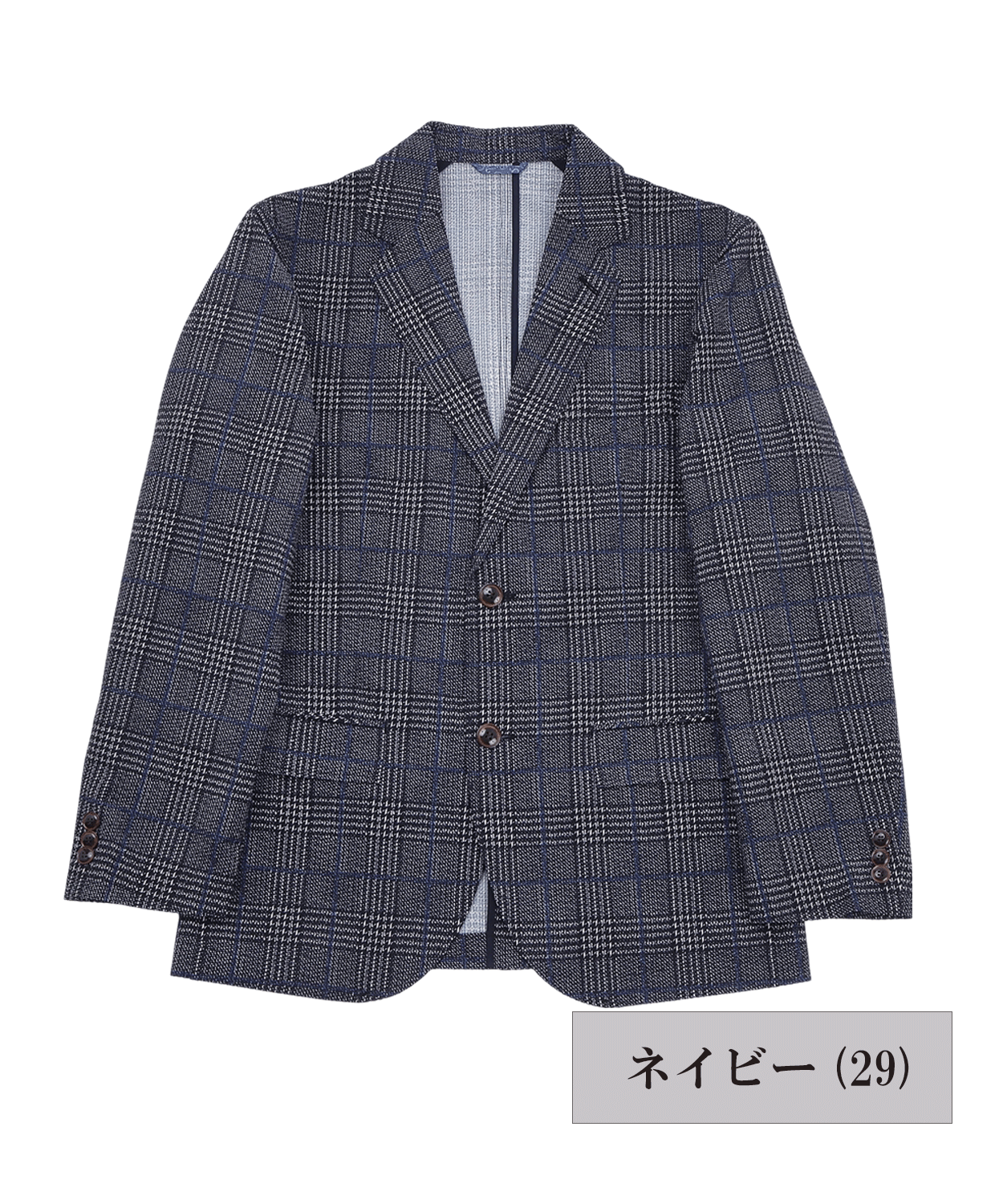 【SALE/30%OFF】ポリエステルサッカー グレンチェックジャケット