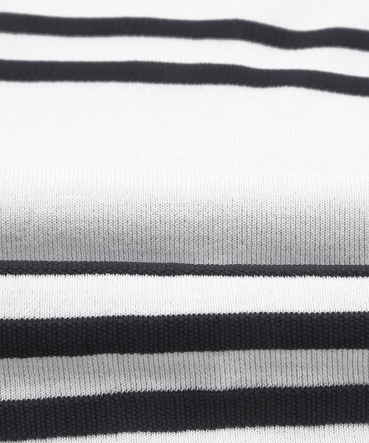 VUMPS RED 異素材切替 ニットボーダーシャツ