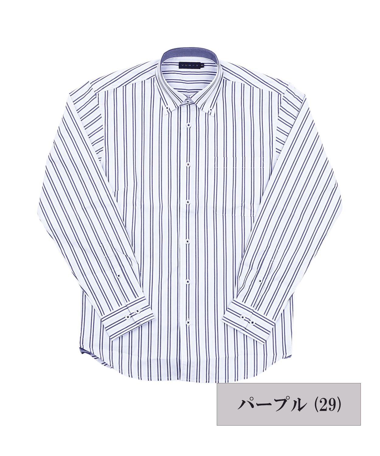 ストレッチ サテンストライプ BDシャツ