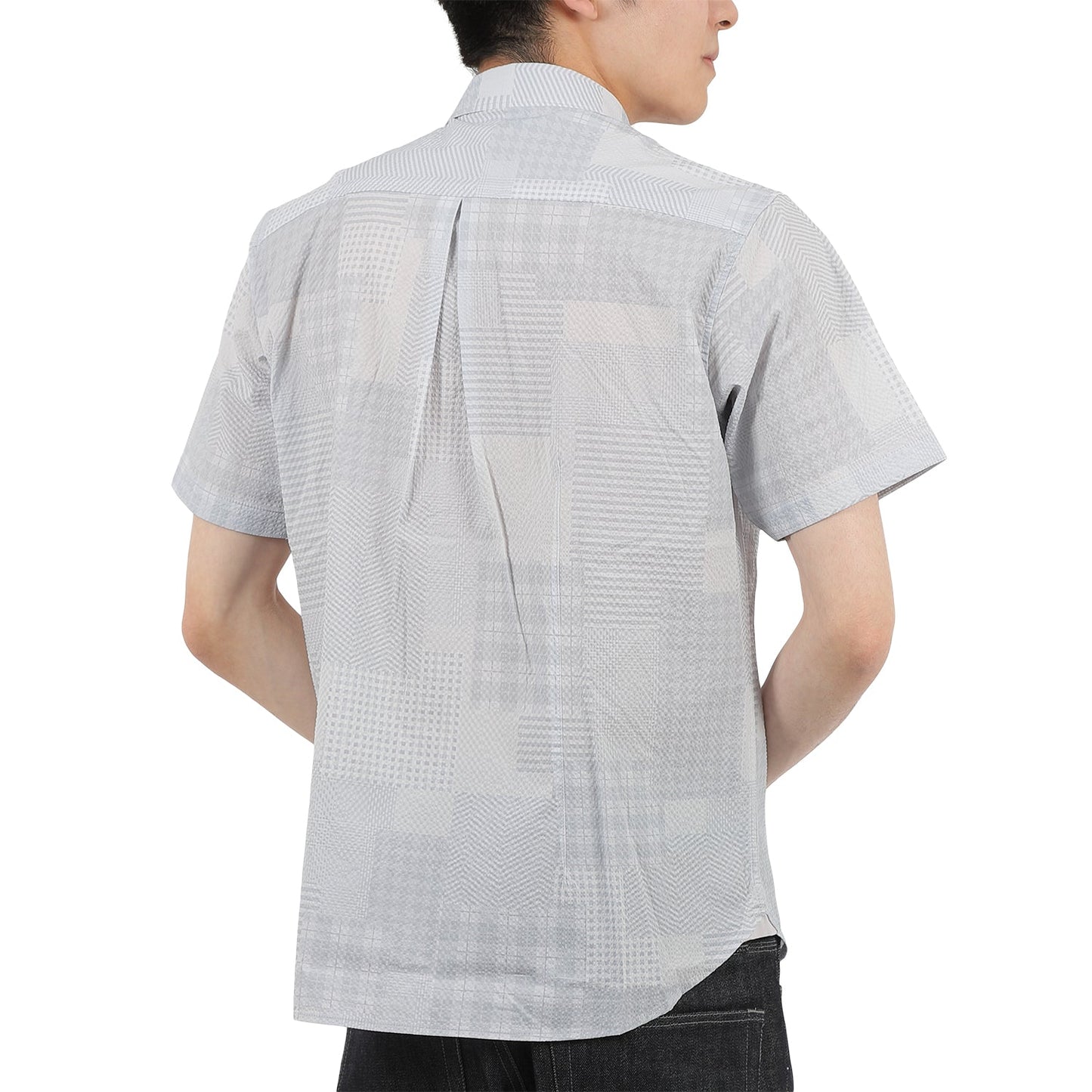 【SALE/30%OFF】SOLOTEX パッチワークサッカーシャツ