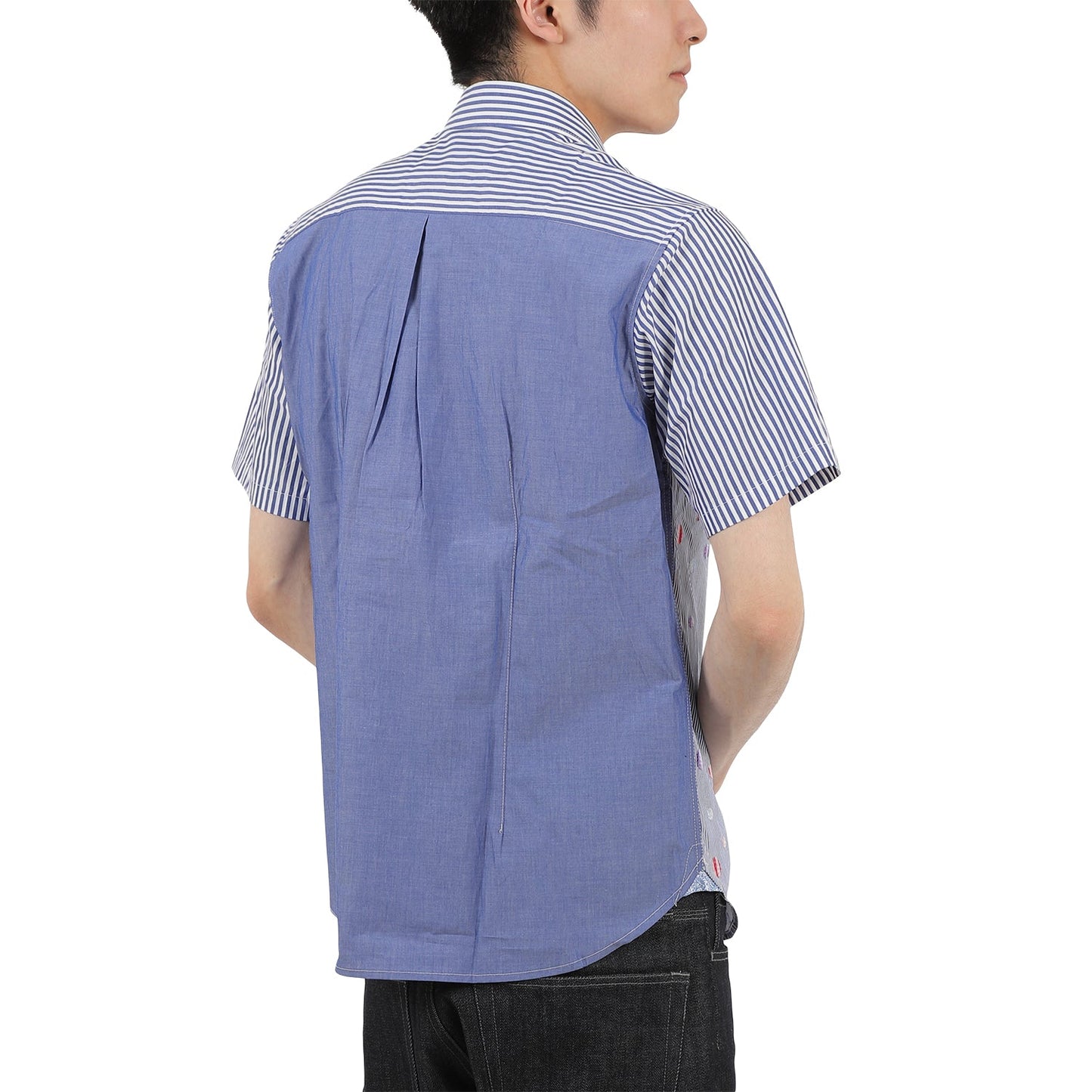 【SALE/20%OFF】VUMPS RED 切替ドット刺しゅう セミワイドカラーシャツ