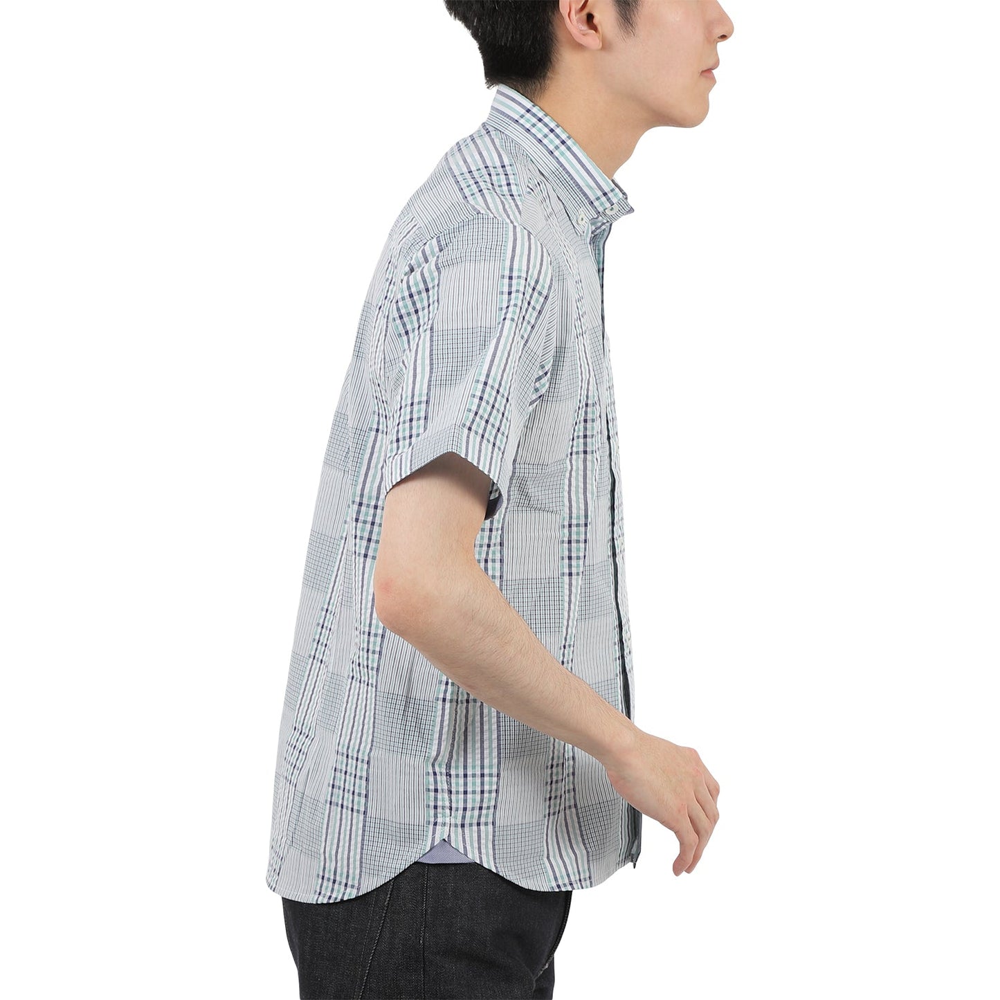 【SALE/30%OFF】マルチチェック コットンシアサッカーシャツ