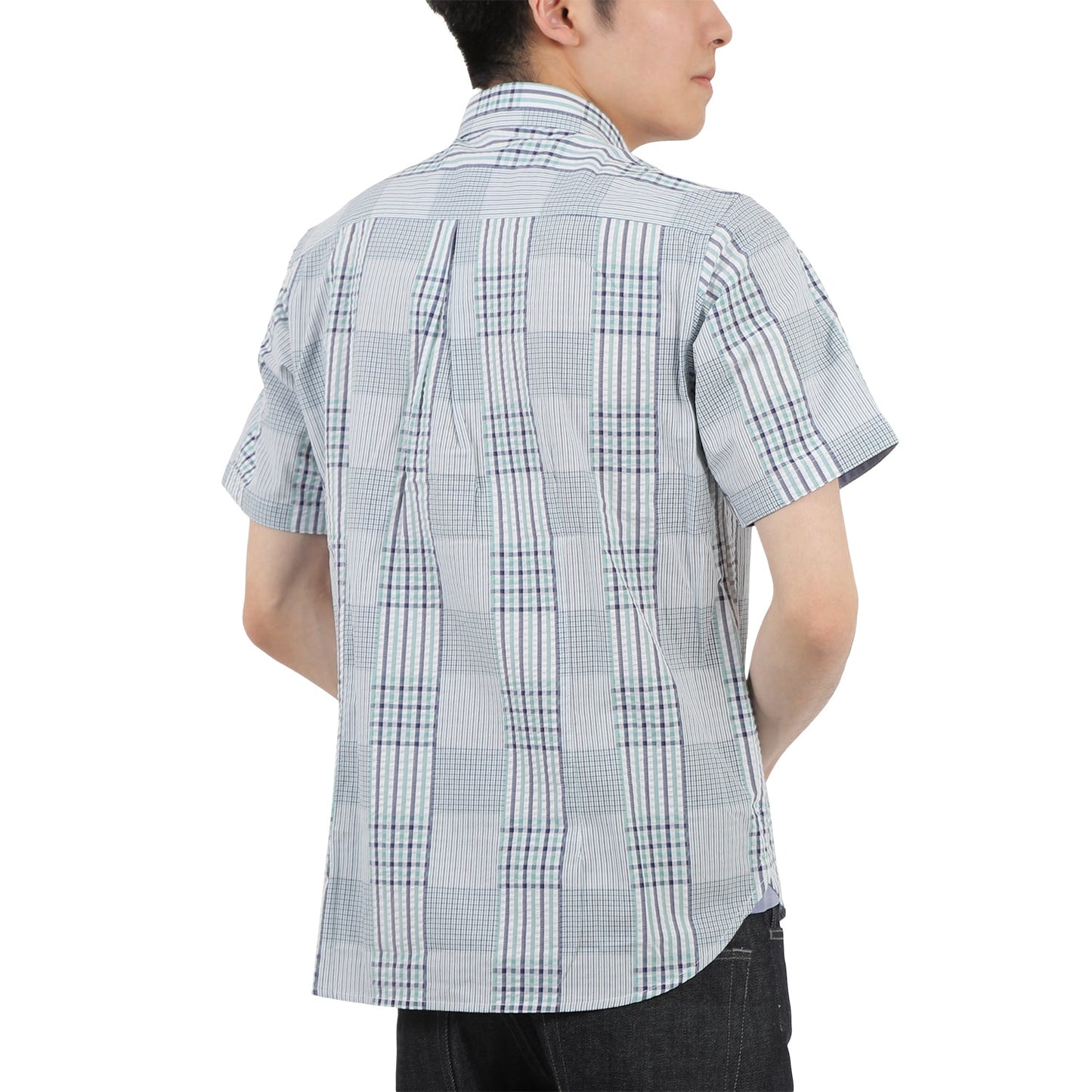 【SALE/30%OFF】マルチチェック コットンシアサッカーシャツ