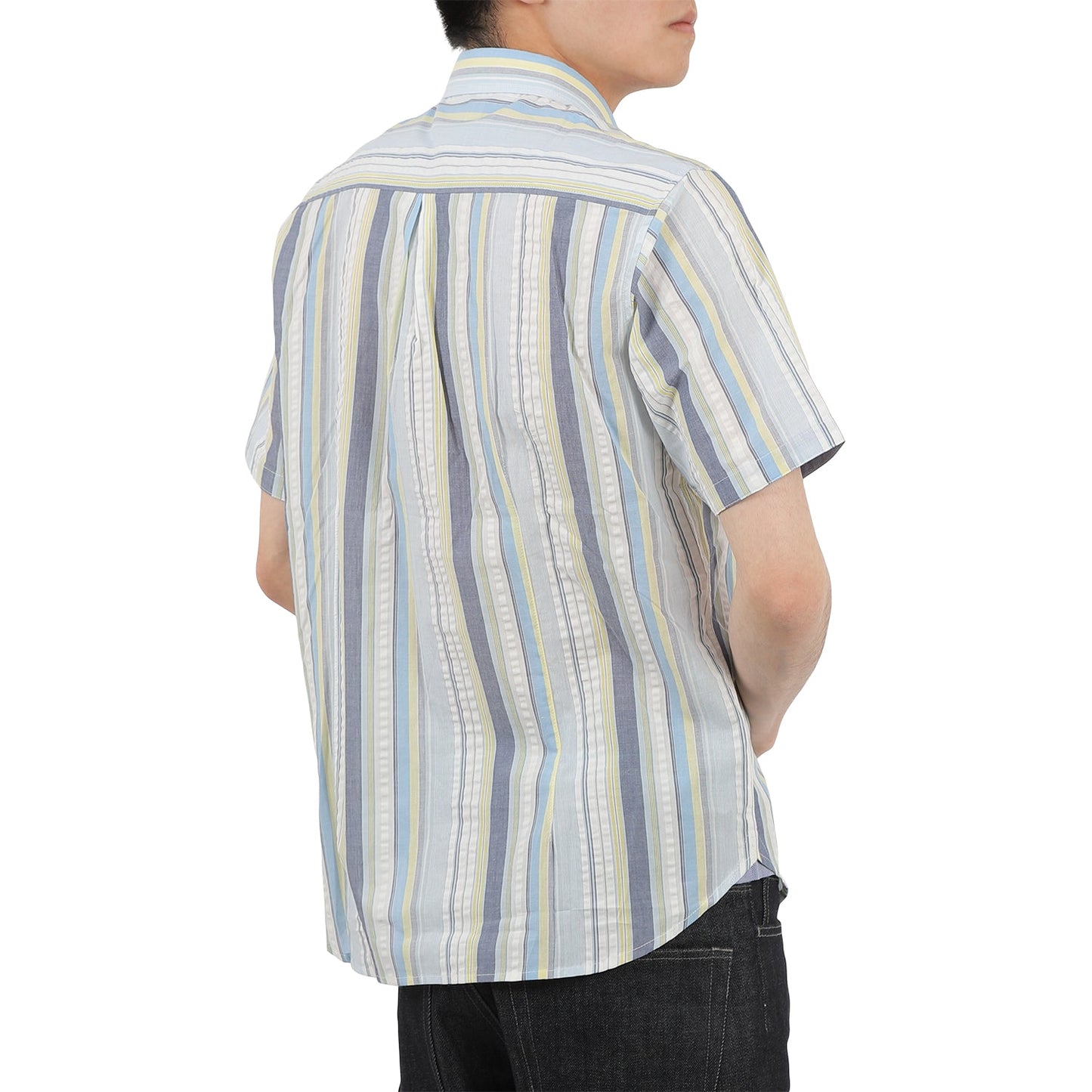 【SALE/30%OFF】マルチストライプ コットンシアサッカーシャツ