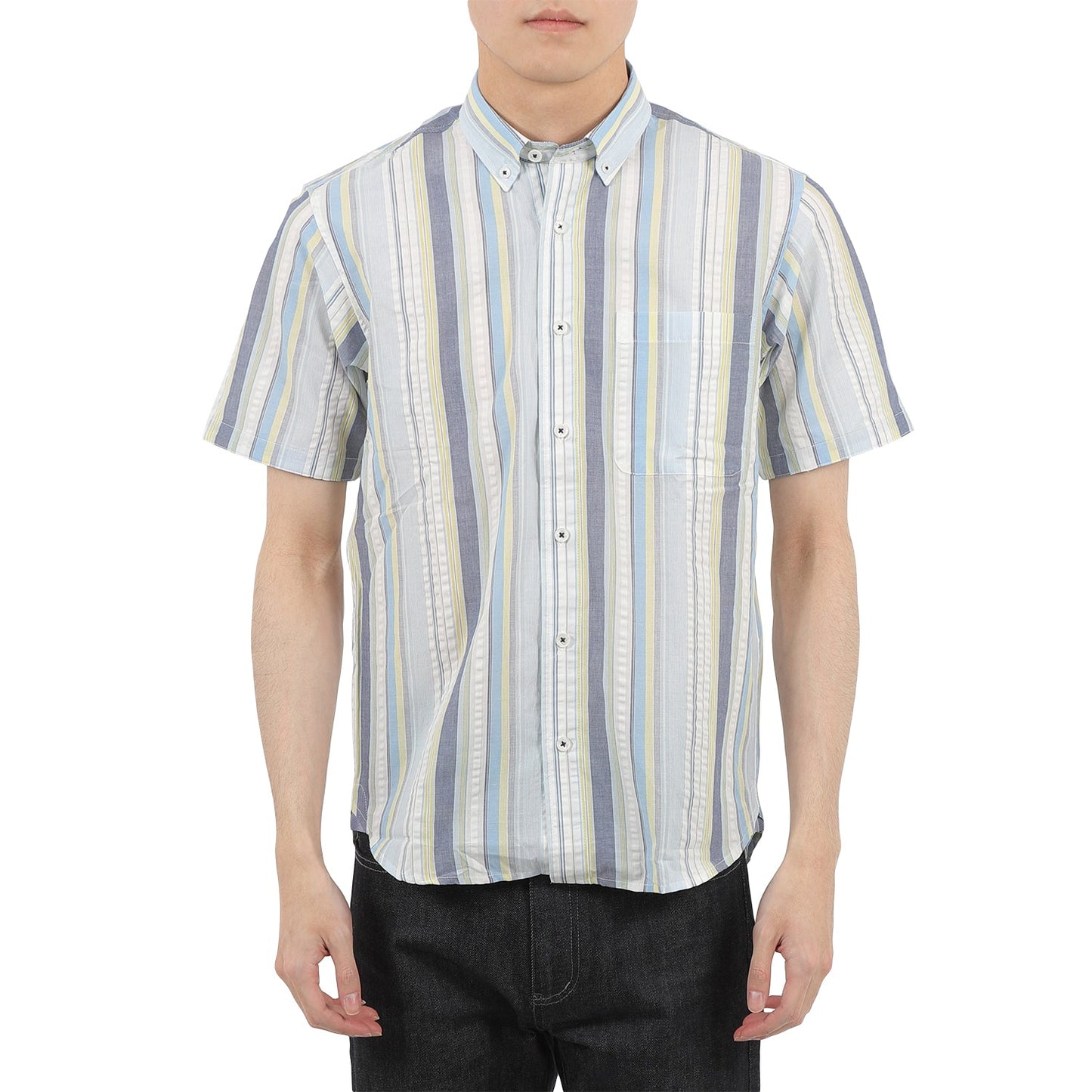 【SALE/30%OFF】マルチストライプ コットンシアサッカーシャツ