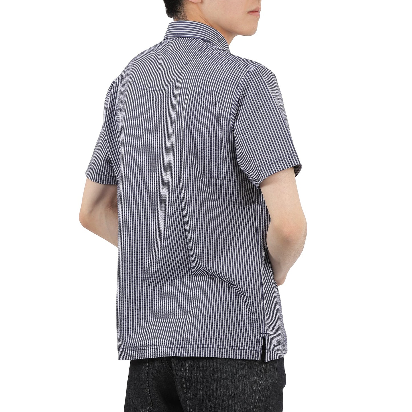 【SALE/20%OFF】ニットサッカー ストライプポロシャツ