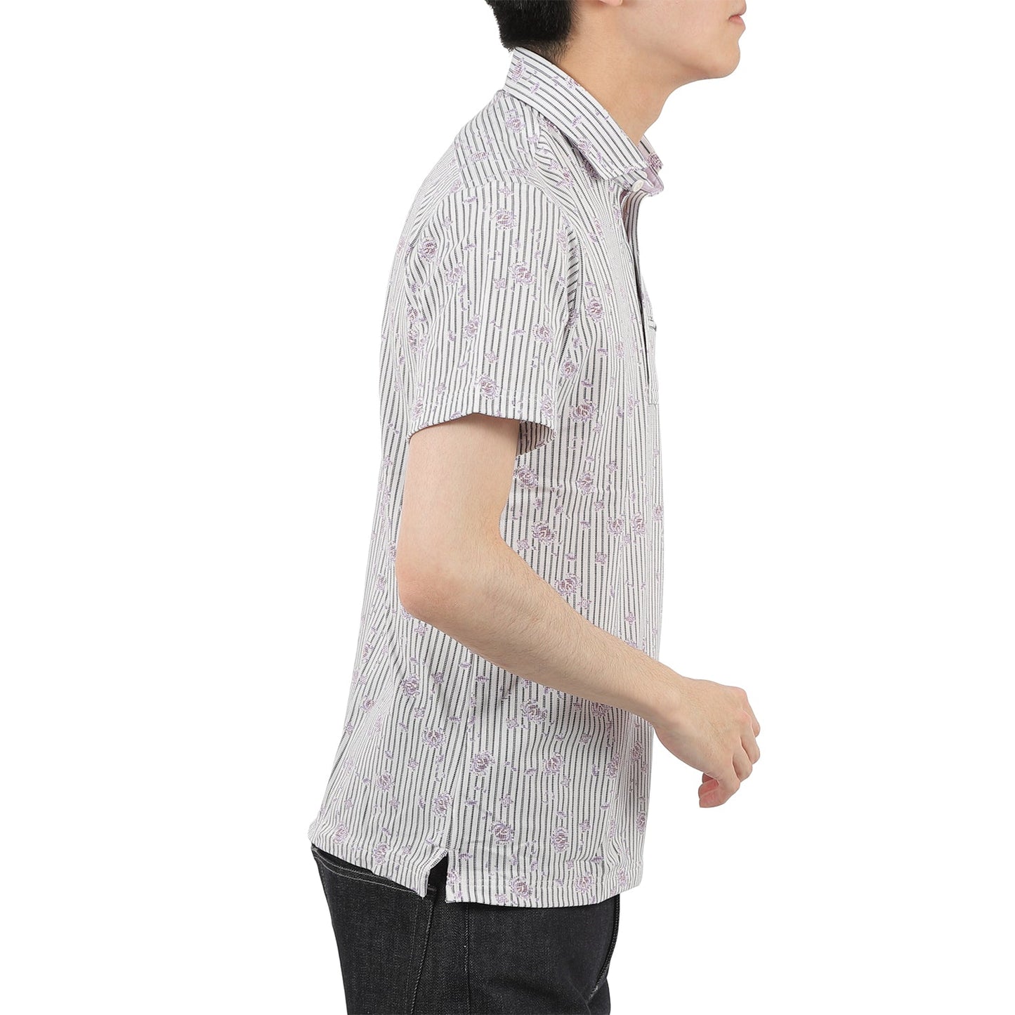 【SALE/30%OFF】COOLMAX カノコフラワープリント 半袖ポロシャツ