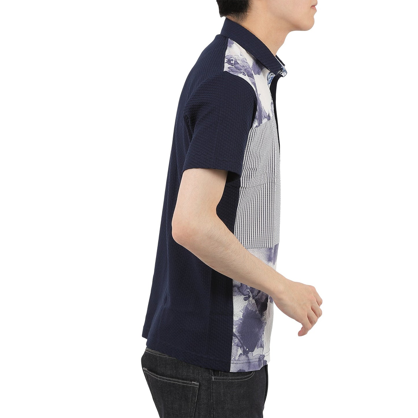 【SALE/20%OFF】リンクスパッチワーク 半袖ポロシャツ
