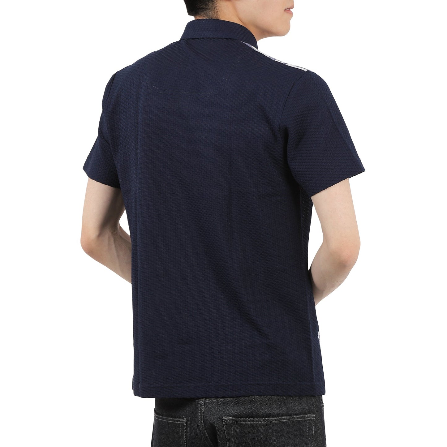 【SALE/20%OFF】リンクスパッチワーク 半袖ポロシャツ