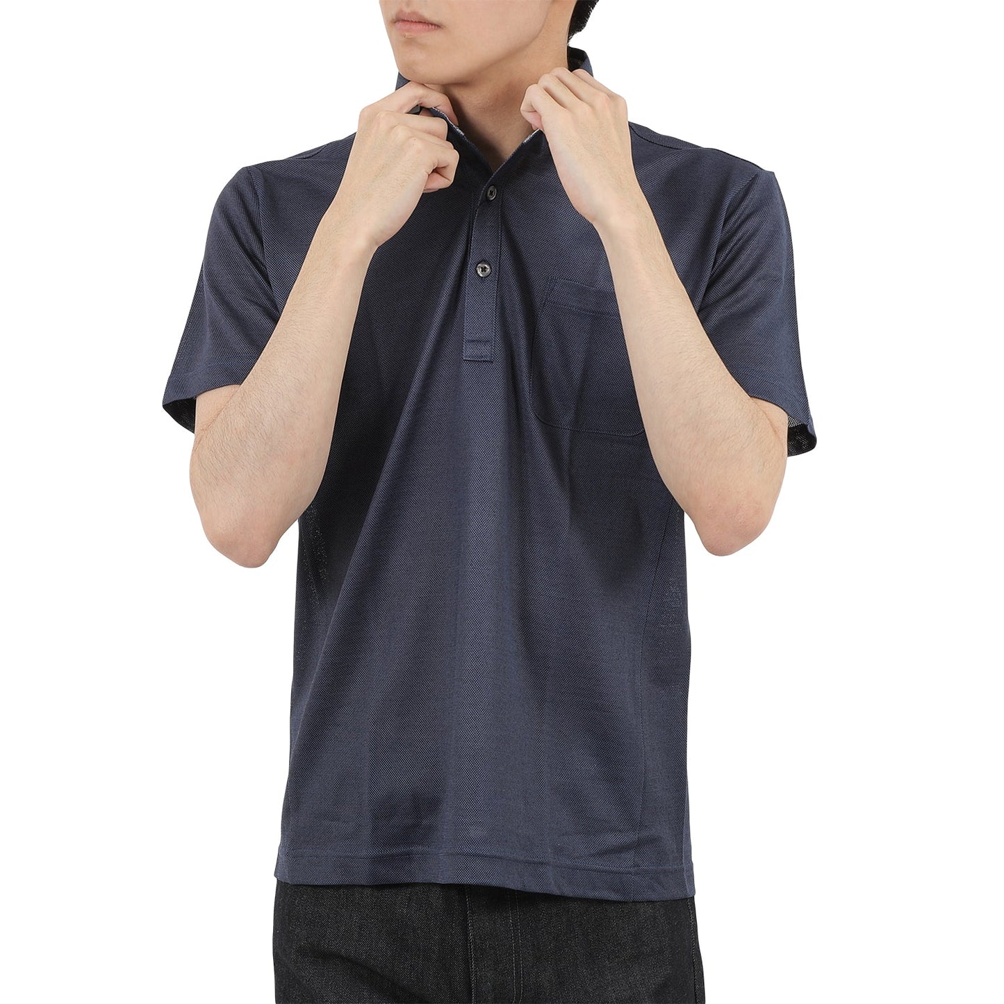 【SALE/30%OFF】麻混COOLMAX カノコシルケット 半袖ポロシャツ