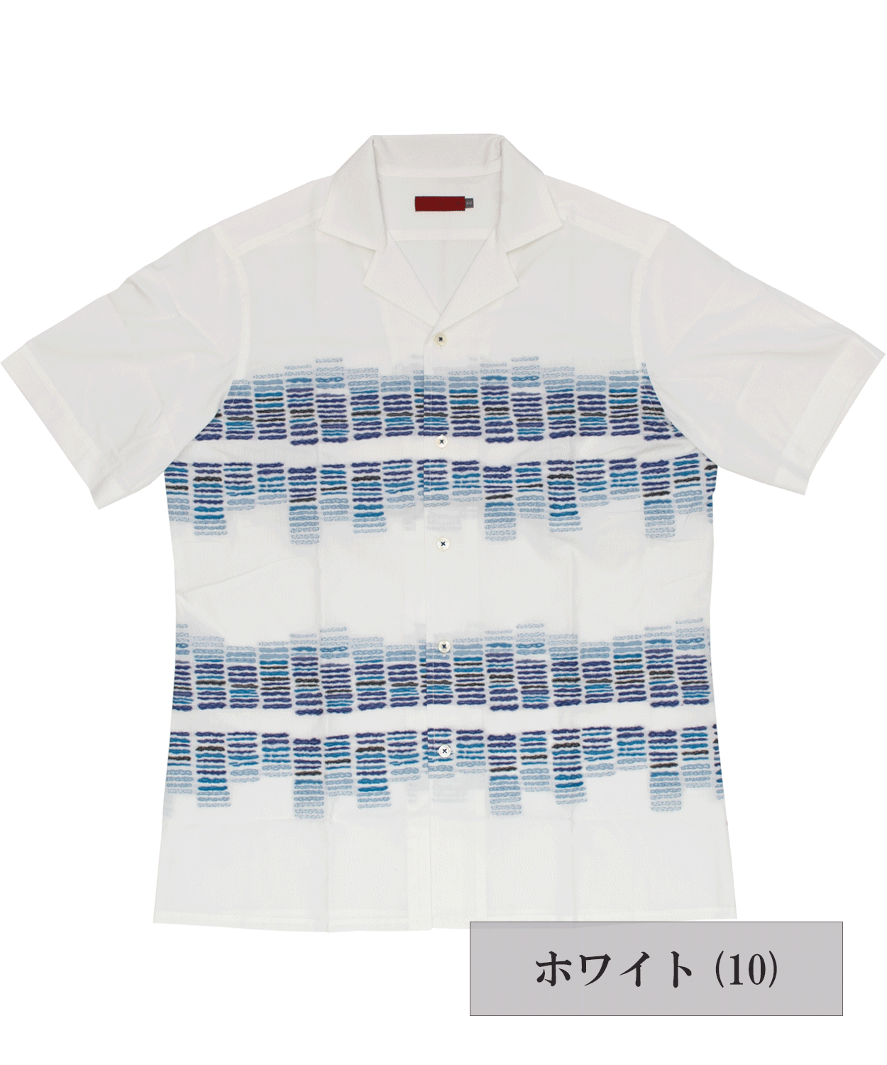 VUMPS RED カットジャカード セミワイドカラー 半袖シャツ