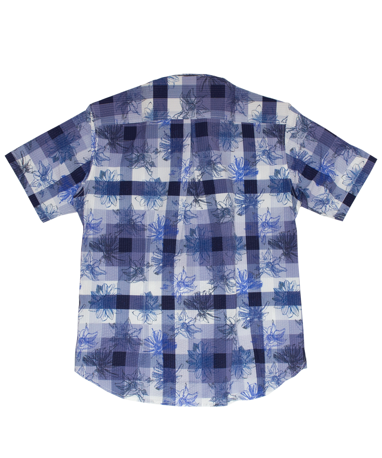 【SALE/30%OFF】サッカー素材 フラワープリント 半袖BDシャツ