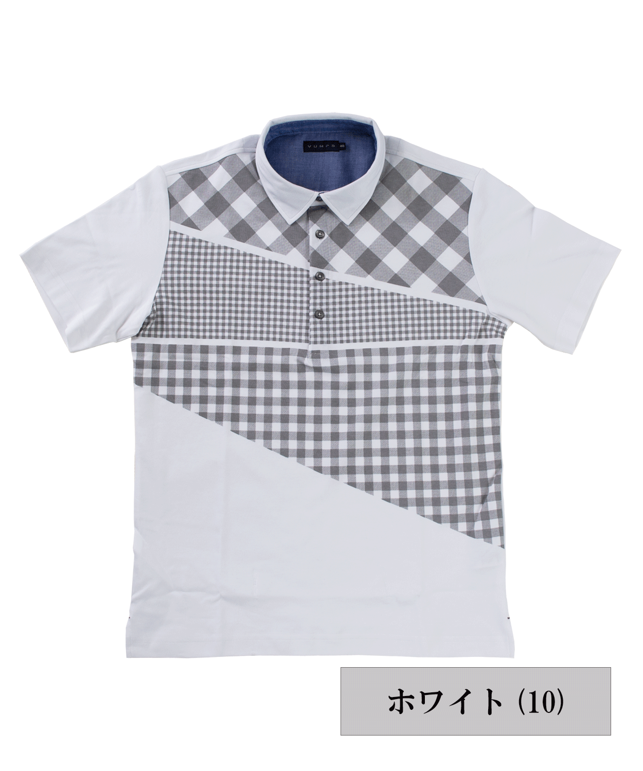 【SALE/30%OFF】スムース パッチワークプリント 半袖ポロシャツ