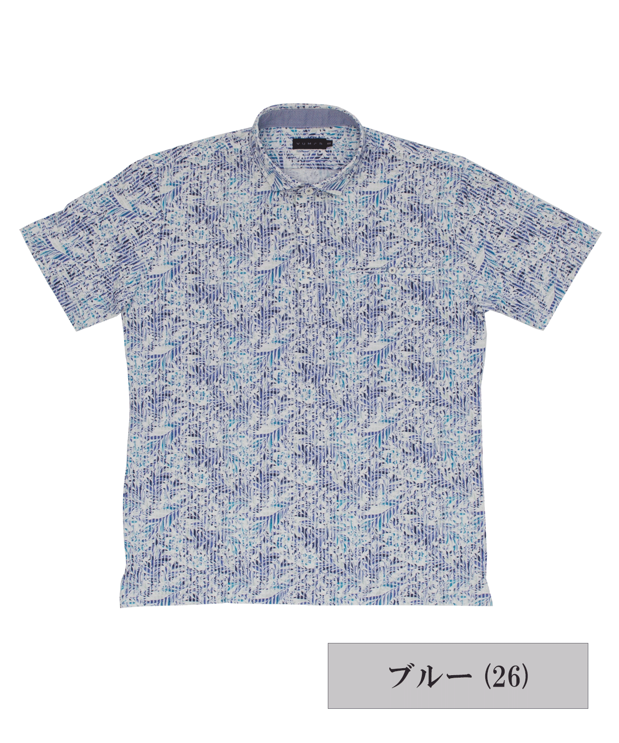 【SALE/30%OFF】ニットサッカー リーフプリント 半袖ポロシャツ #VUMPS traveller