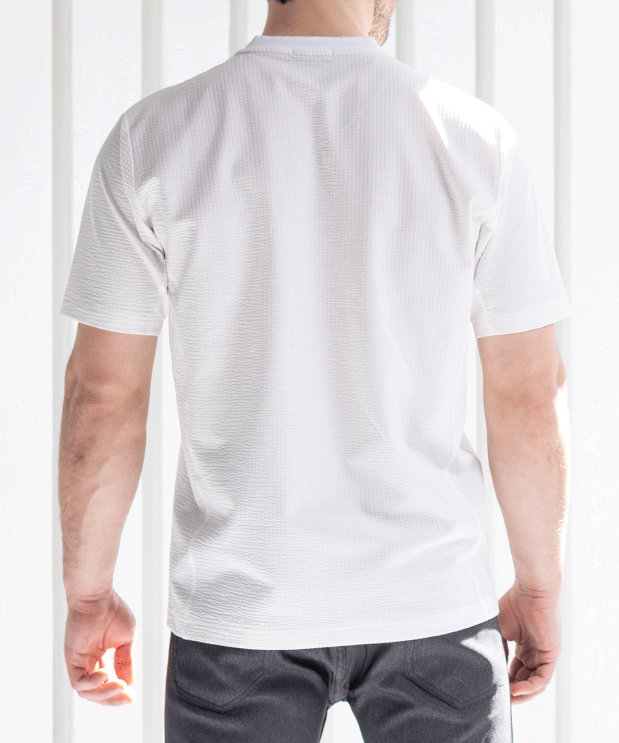 【SALE/20%OFF】ニットサッカー VネックTシャツ