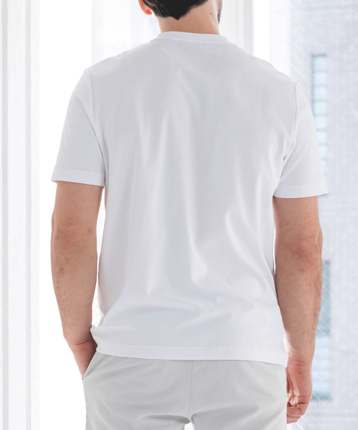 スムース 異素材切替Tシャツ