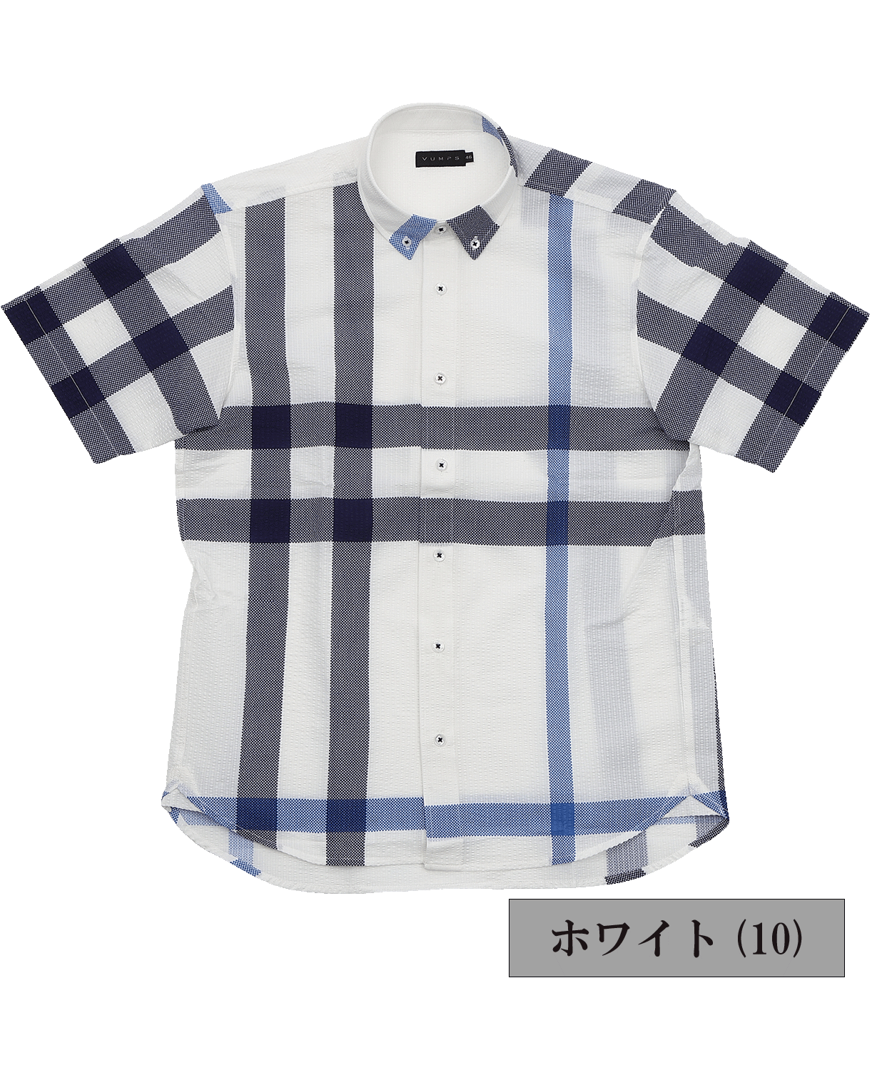 【SALE/20%OFF】サッカーパネルチェックプリント 半袖BDシャツ