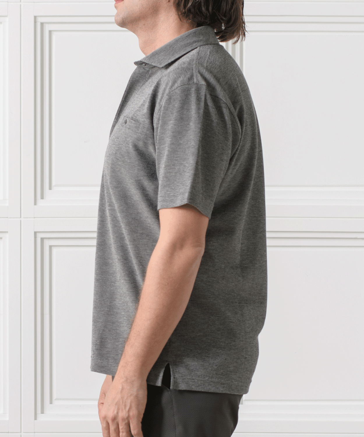 【MORESALE/40%OFF】バーズアイ鹿の子 ジップアップポロシャツ