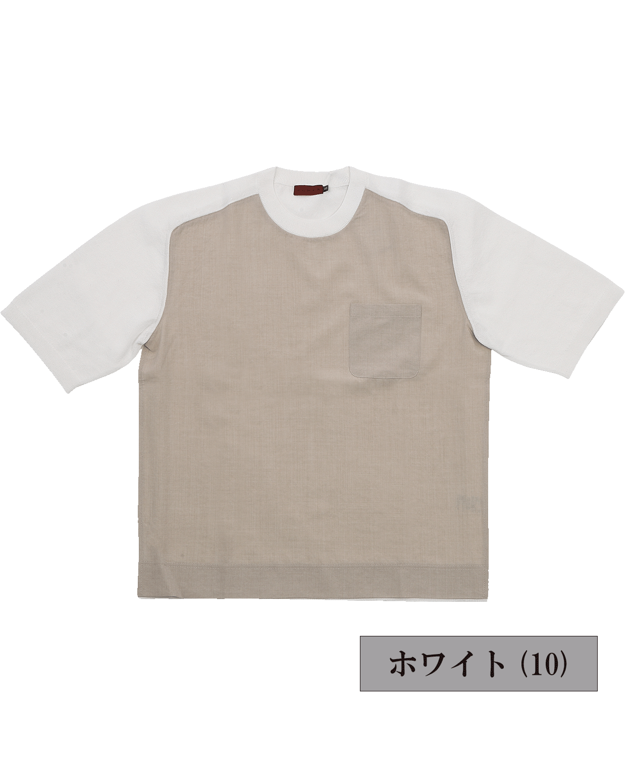 【MORESALE/40%OFF】VUMPS RED 12G異素材ミックス クルーネックTシャツ