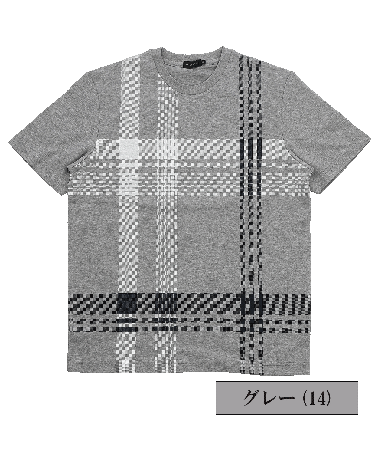 スムースパネルチェック プリントTシャツ