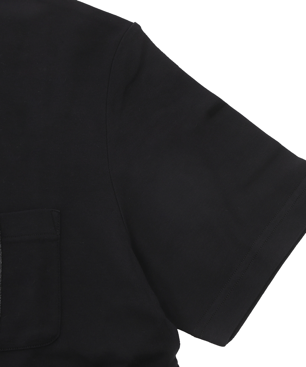 スムース異素材 ストライプ切替Tシャツ