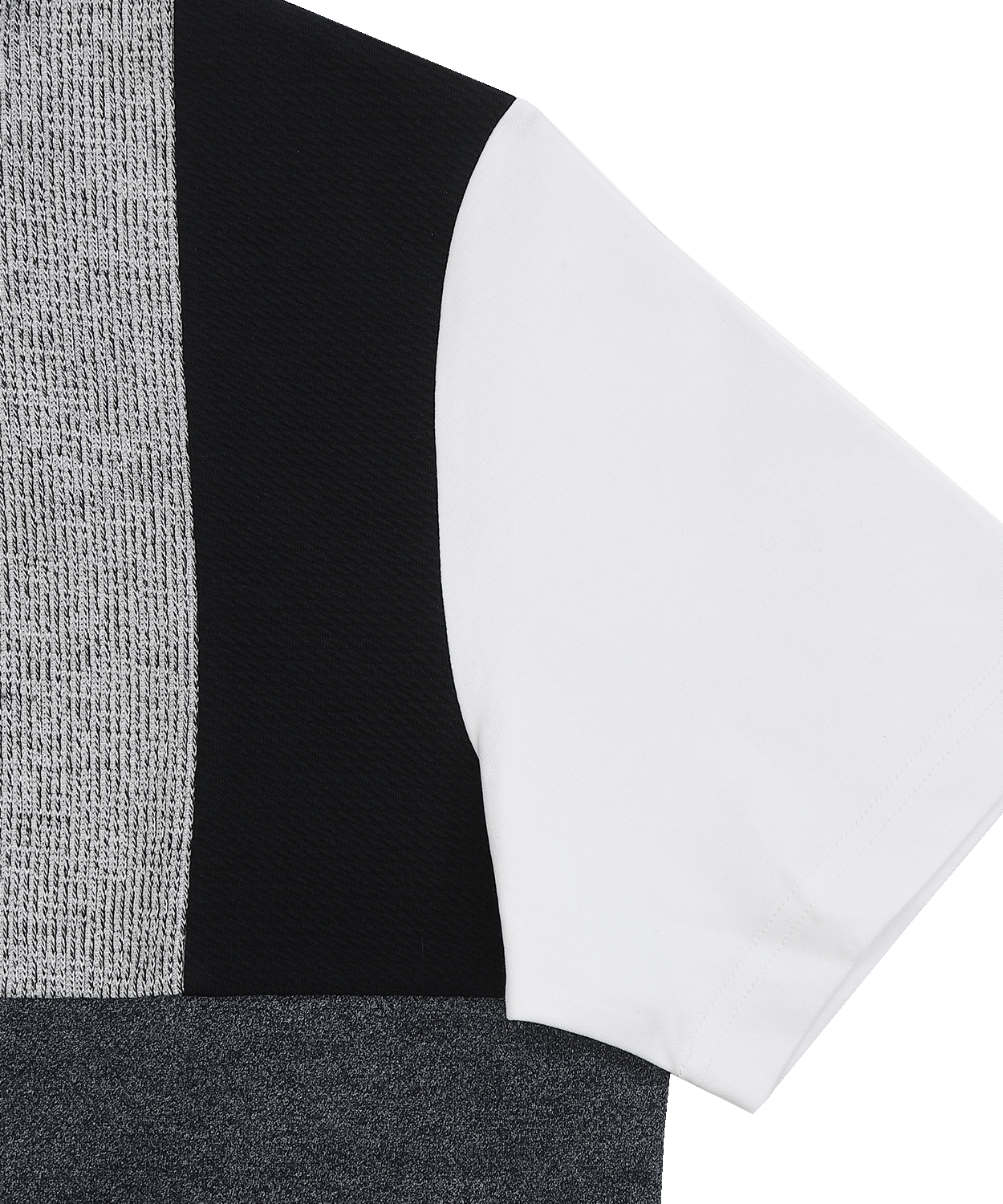 スムース 異素材ブロック切替 Tシャツ