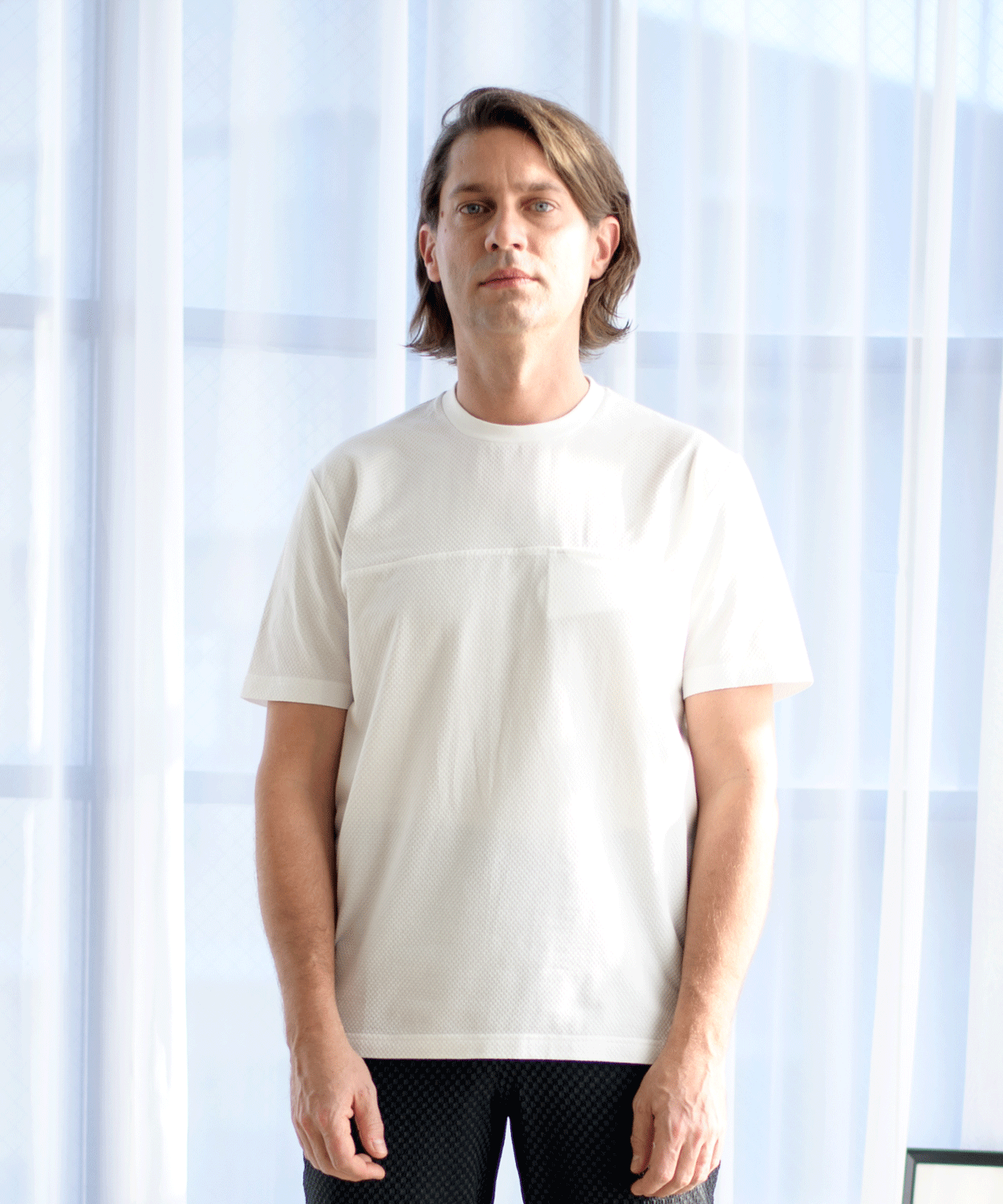 格子サッカー クルーネックTシャツ