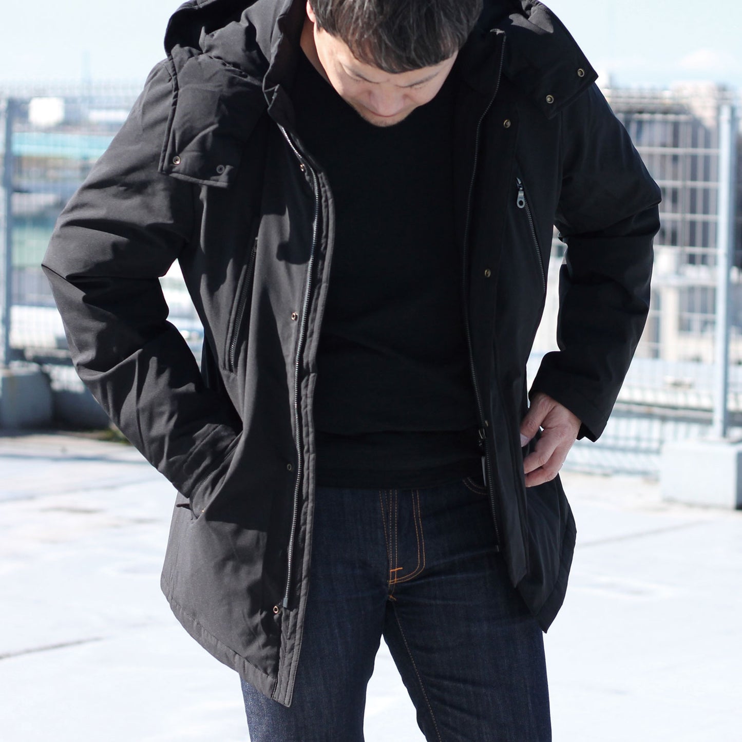 【SALE/50%OFF】VUMPS フーデットダウンコート モスグリーン