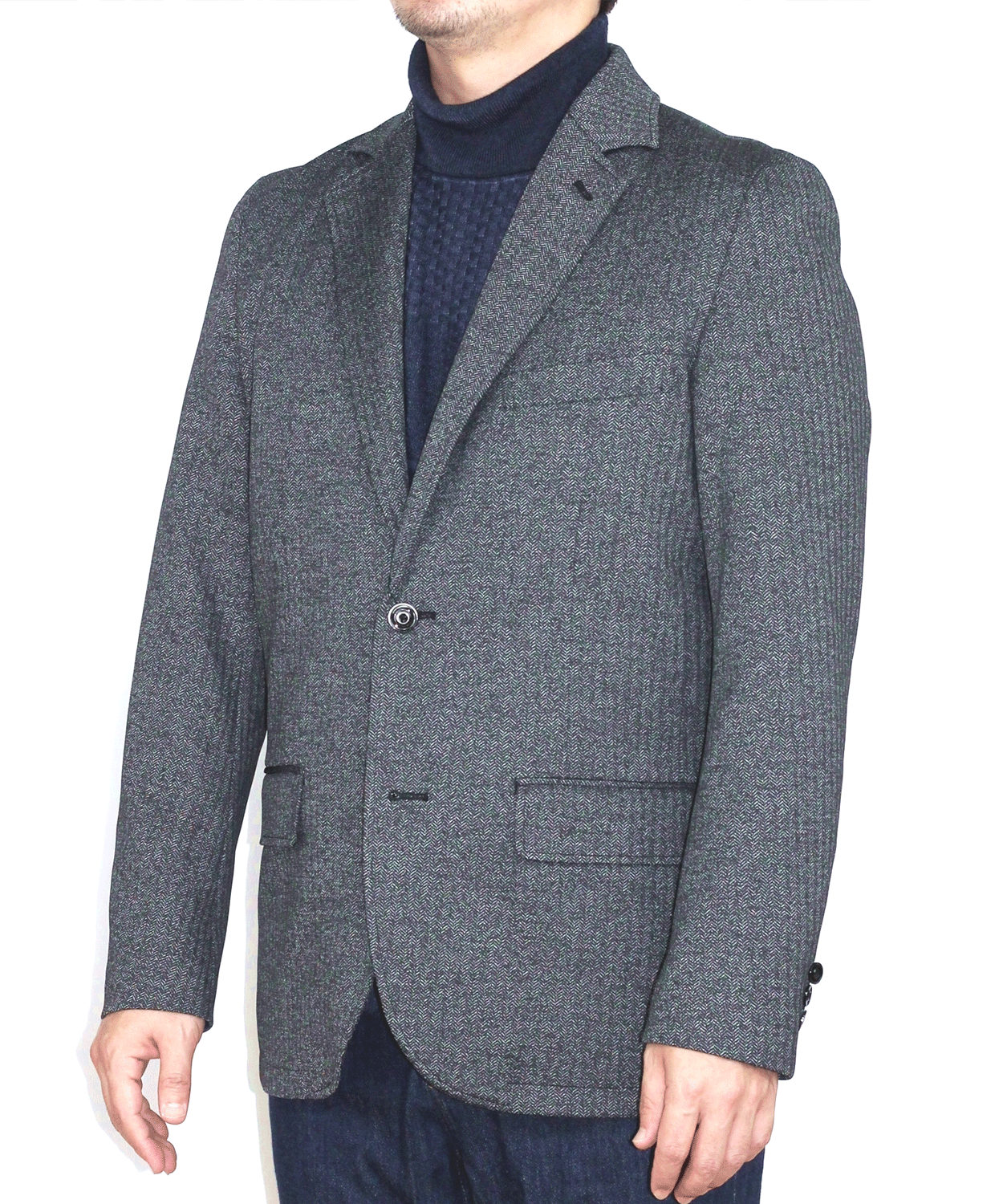 【SALE/50%OFF】メランジジャカード ジャージジャケット