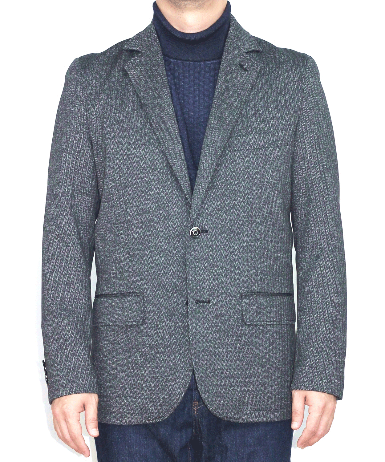 【SALE/50%OFF】メランジジャカード ジャージジャケット