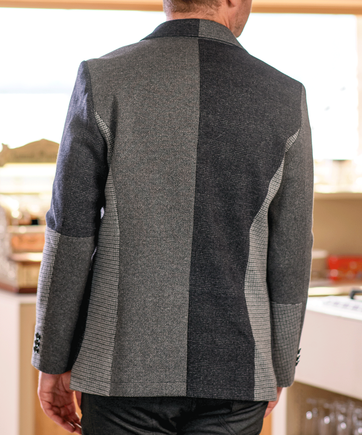 【MORESALE/30%OFF】 VUMPS RED ウールジャージ パッチワークジャケット