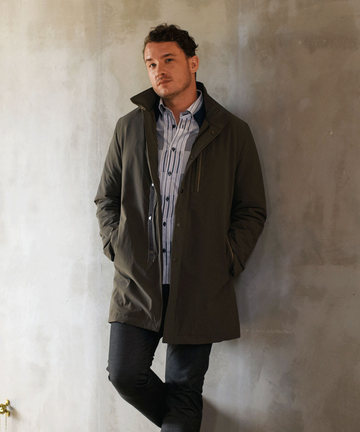 【MORESALE/30-50%OFF】 オールウェザーストレッチ 中綿スタンドカラーコート