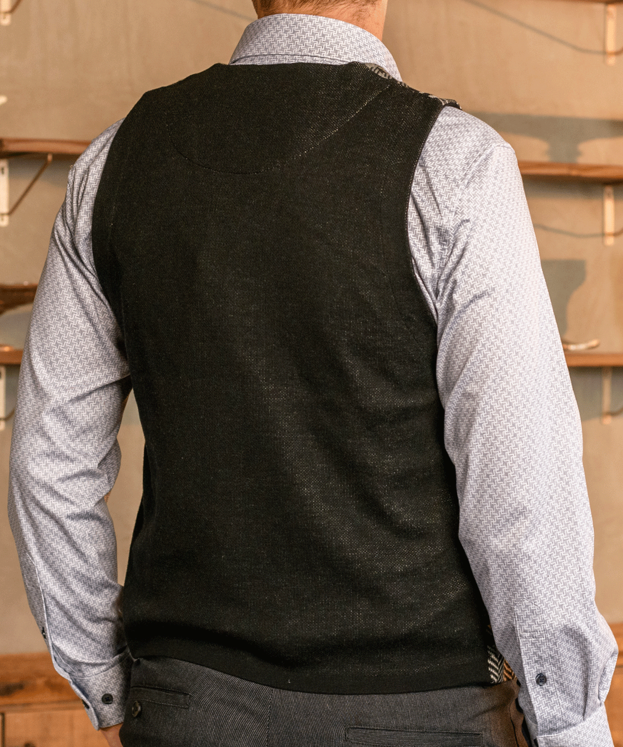 【MORESALE/30%OFF】 VUMPS RED パッチワーク調ジャカードジレ