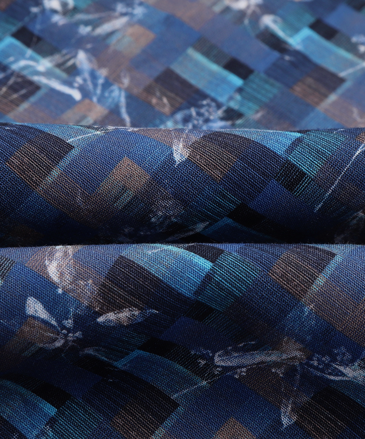 VUMPS RED エーゲ海プリントセミワイドカラーシャツ