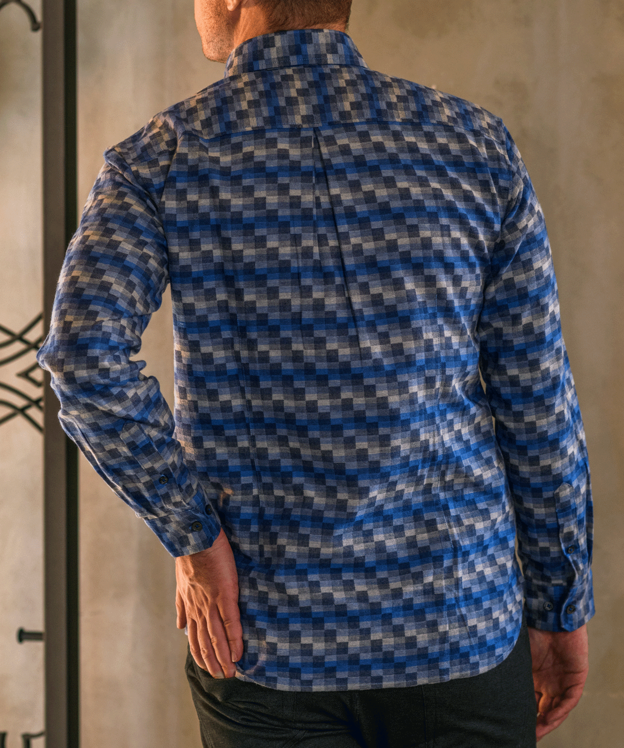 【SALE/30%OFF】 ネルグラデーションチェック BDシャツ
