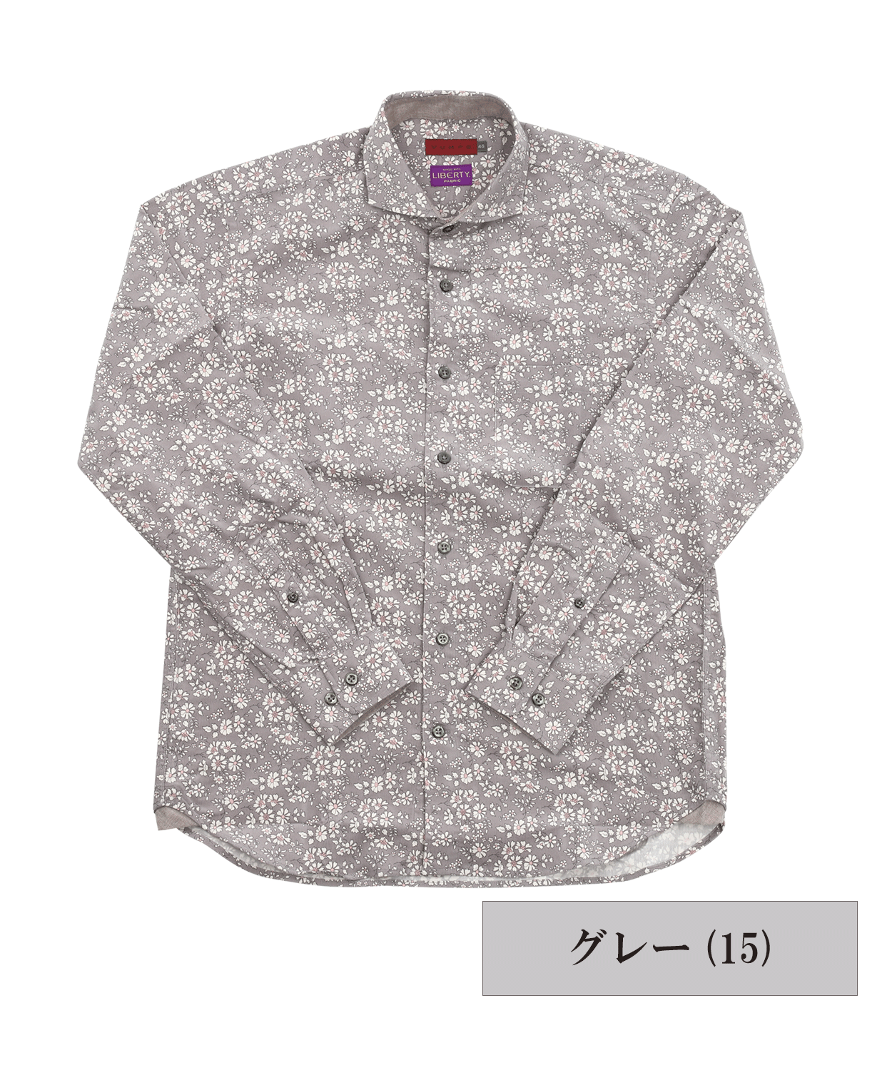 【MORESALE/30%OFF】VUMPS RED コーデュロイプリント セミワイドカラーシャツ