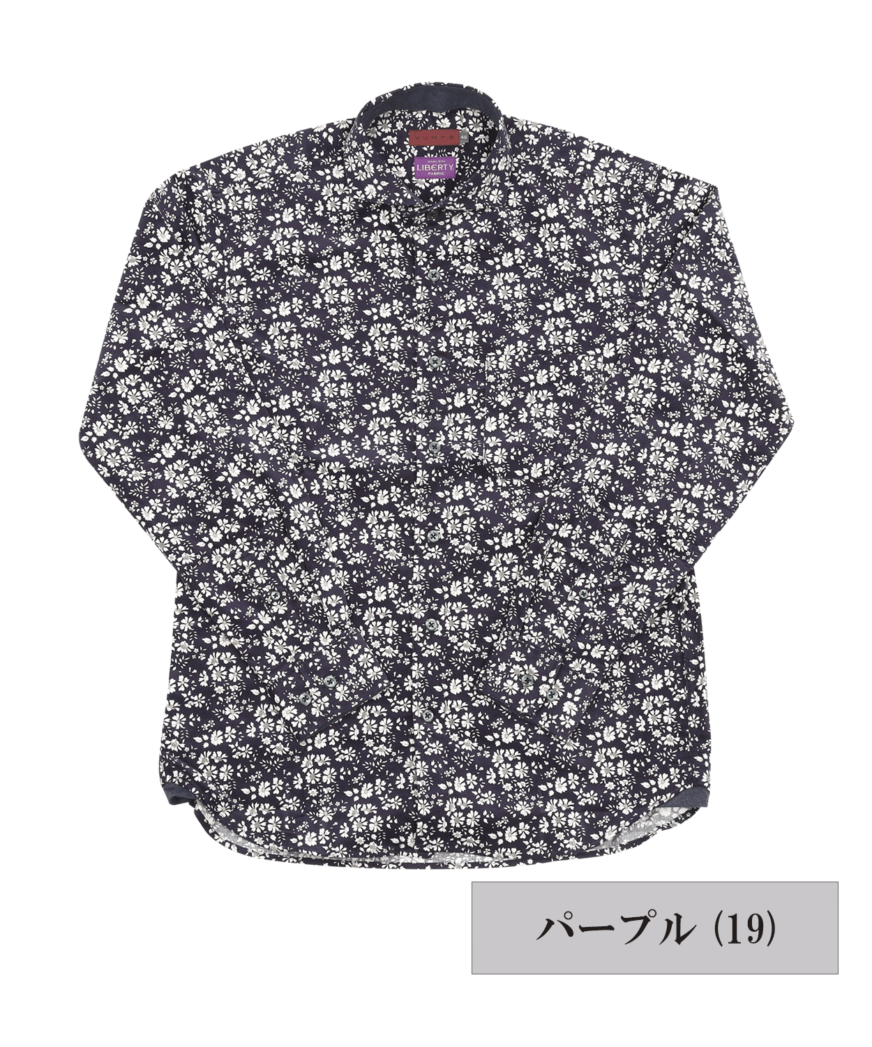 【MORESALE/30%OFF】VUMPS RED コーデュロイプリント セミワイドカラーシャツ
